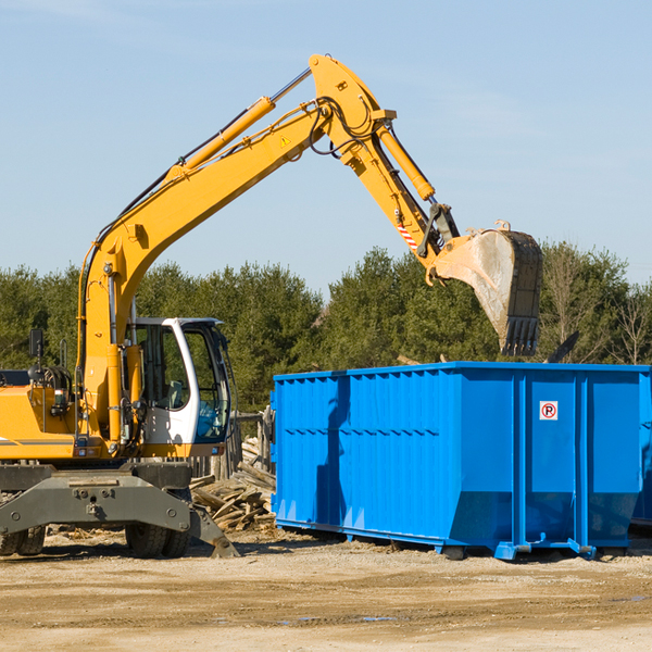 are there any restrictions on where a residential dumpster can be placed in Bloomingburg